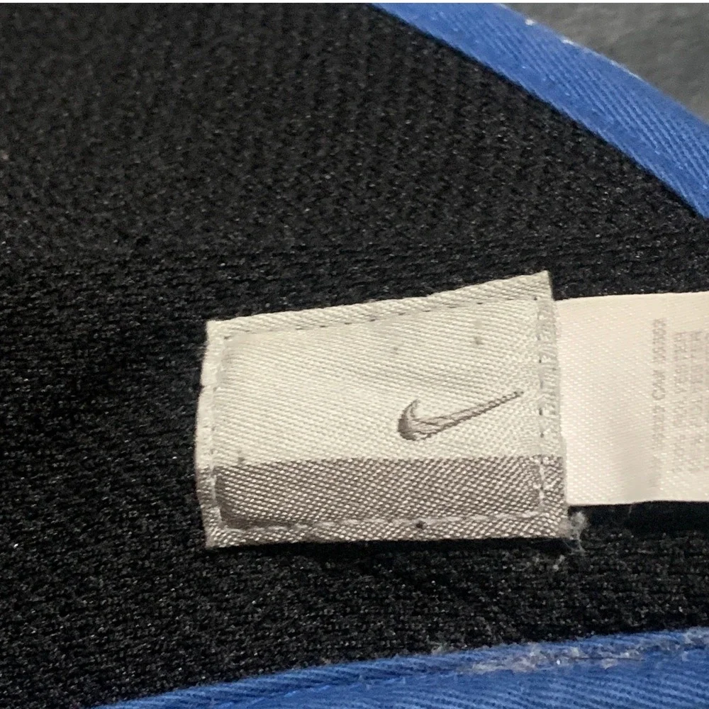 Nike Visor Women OSFM Athletic Black Blue Embroidered Swoosh U21201WDA Sporty
